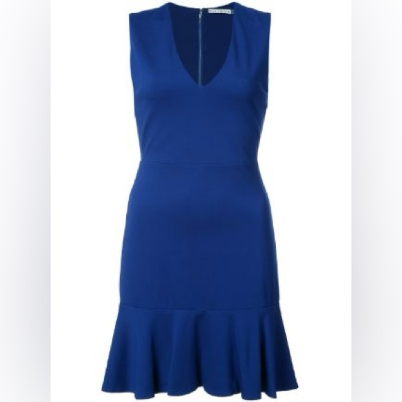 alice + olivia peplum hem mini dress Size 0 US - Picture 1 of 7